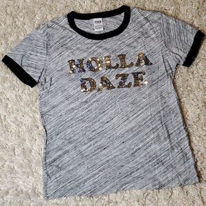 PINK VICTORIA'S SECRET Holla Daze Sequin Tee